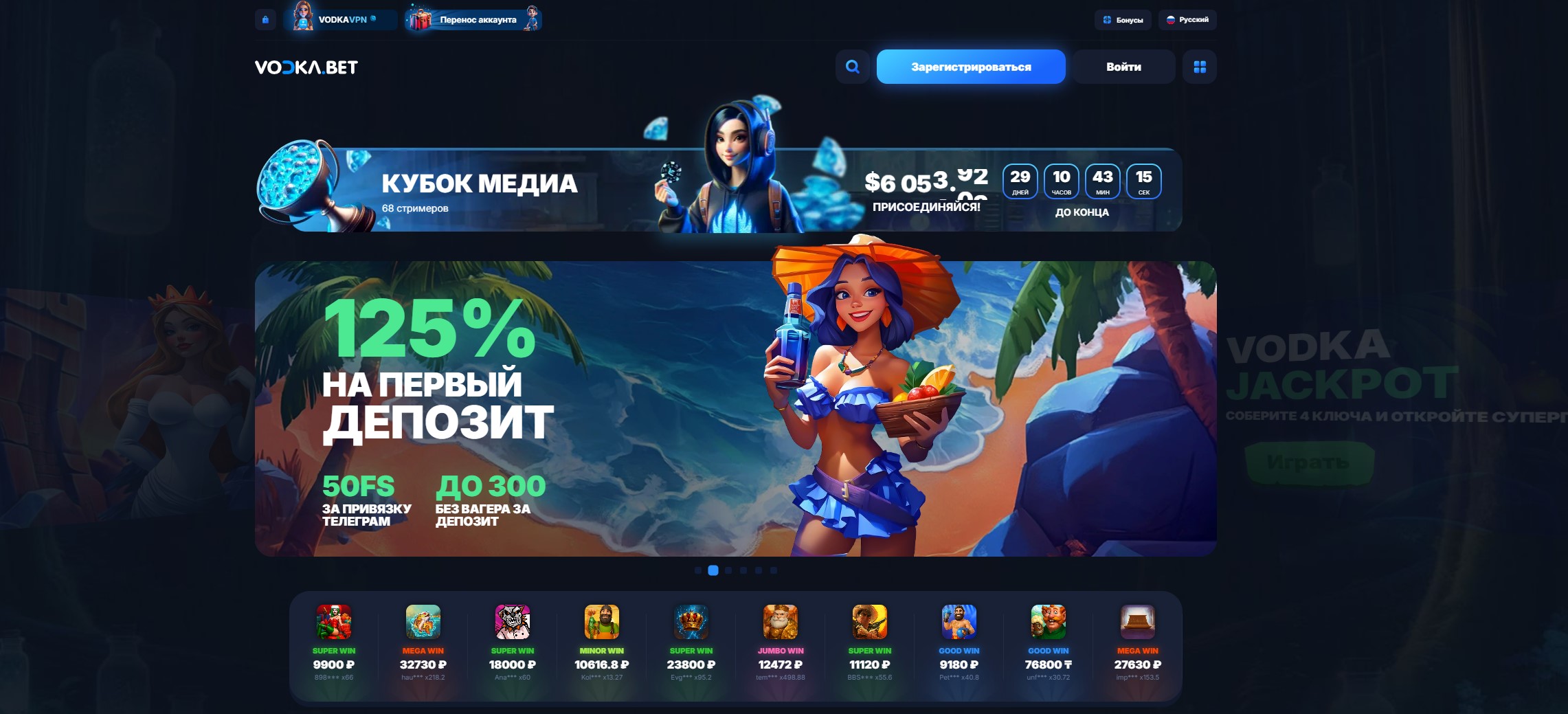 Сайт водкабет казино